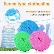 Plastic Cloth Hanging Rope Clothesline – 5 Meter Durable Laundry Line with Clips Holder