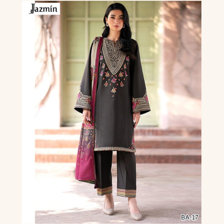 Mix Brands 3-Piece Embroidered Lawn Suit | Diamond Digital Dupatta | Premium Quality