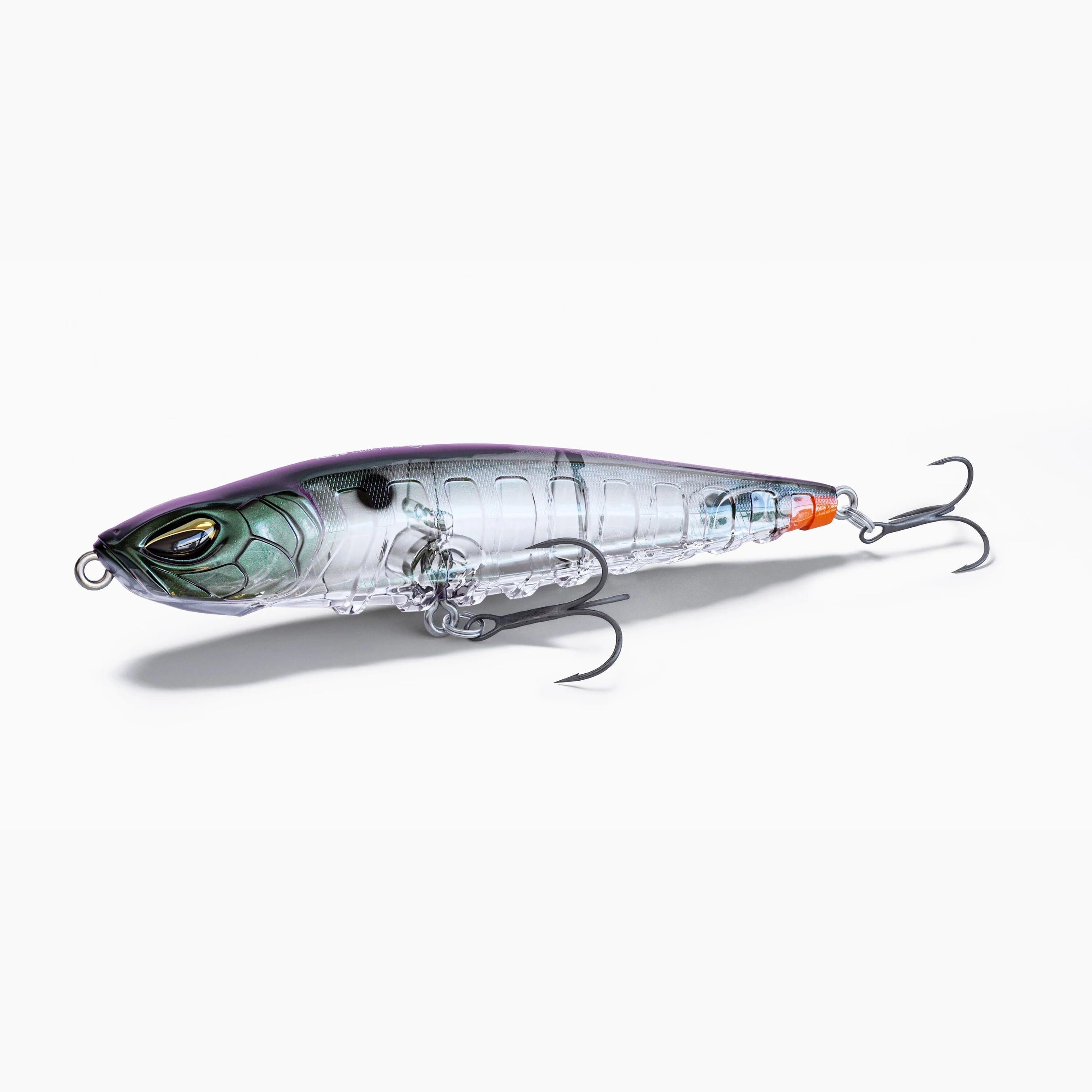 Realistic Crankbait Fishing Lure – Transparent Deep Diving Minnow with 3D Eyes & Rattle | 9cm, Silver-Red