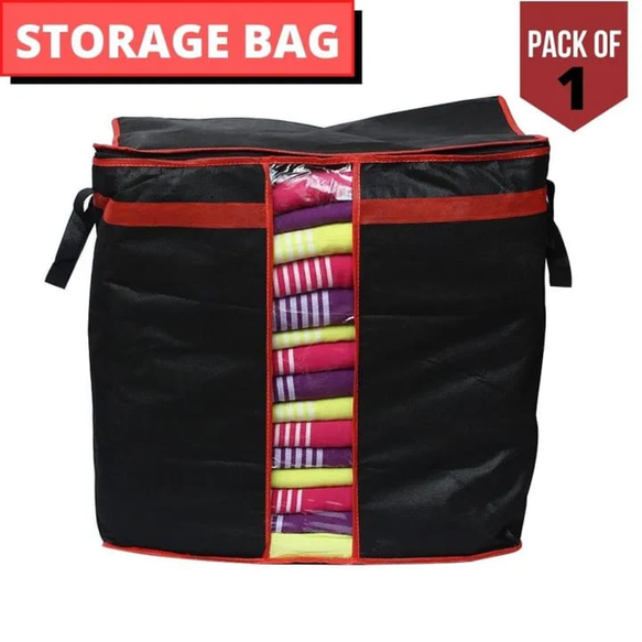 Large Capacity Black Storage Bag Organizer (19x10x20 Inches)