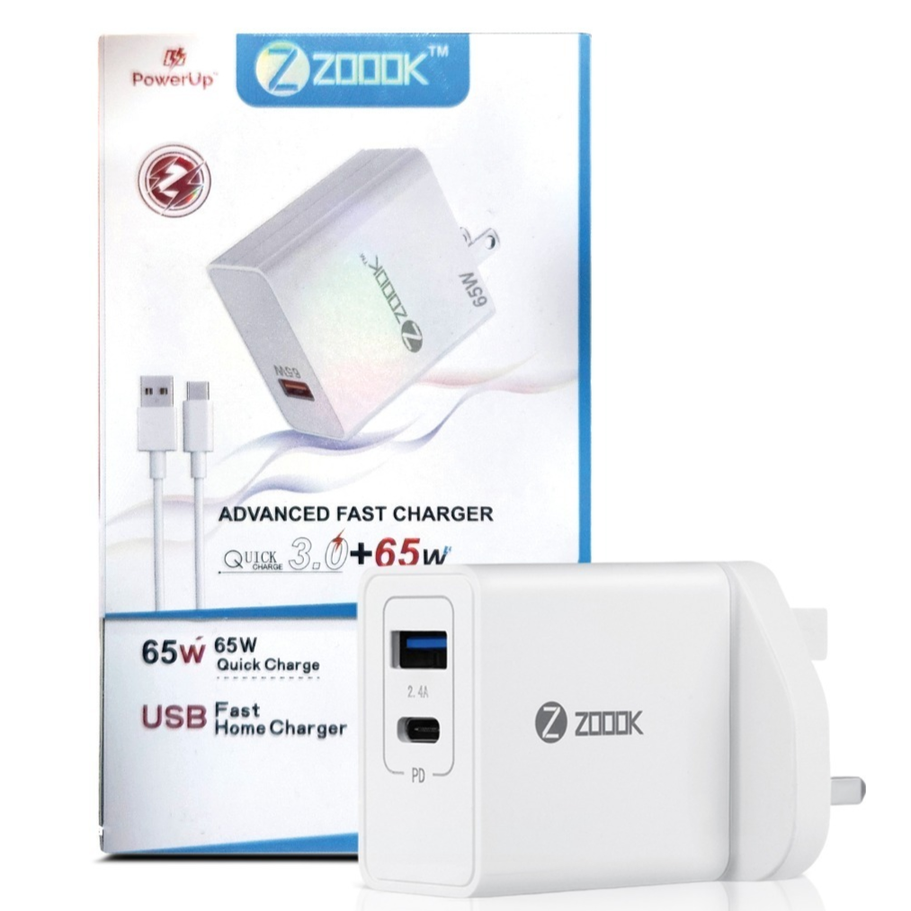PowerUp Zoook 65W USB-C PD Fast Home Charger (Z-1120)