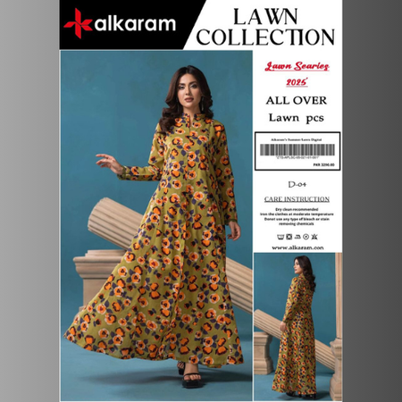 Alkaram Studio Soft Touch Lawn – 2 Piece Floral Delight