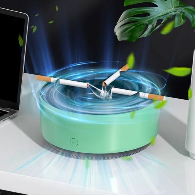 Smart Smokeless Ashtray with Air Purifier – One-Touch Operation