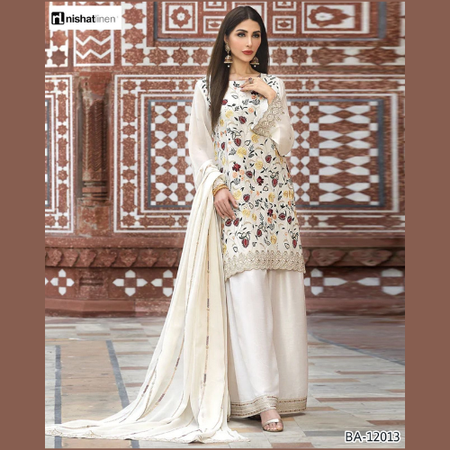 Mix Brands 3-Piece Embroidered Lawn Suit | Diamond Digital Dupatta | Premium Quality