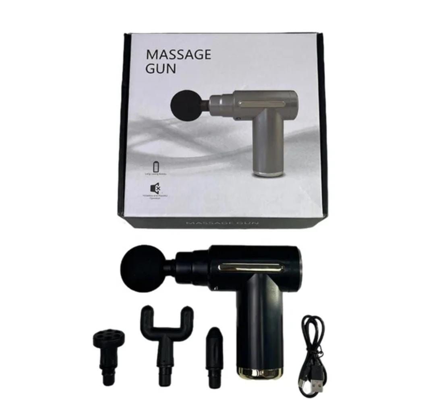 Mini Massage Gun - Portable Deep Tissue Massager for Muscle Relief, Handheld Percussion Massager with Multiple Heads