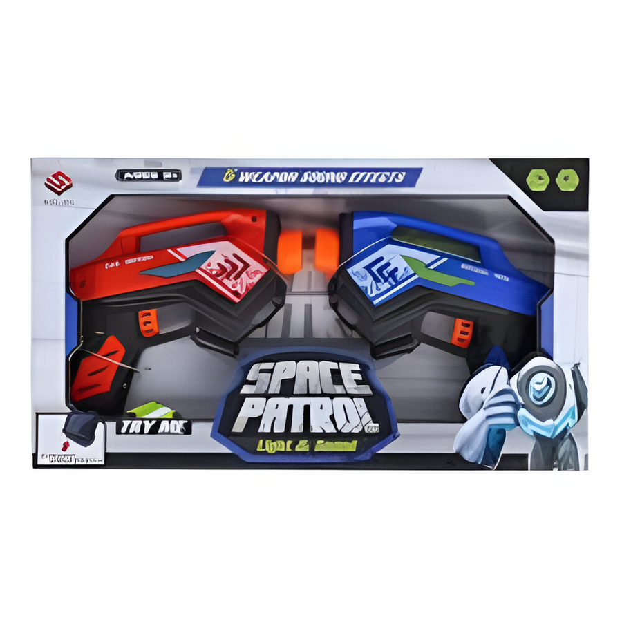Space Patrol Light and Sound Toy Gun for Kids – 2-in-1 Intergalactic Blaster with Lights, Sounds, and Action Effects