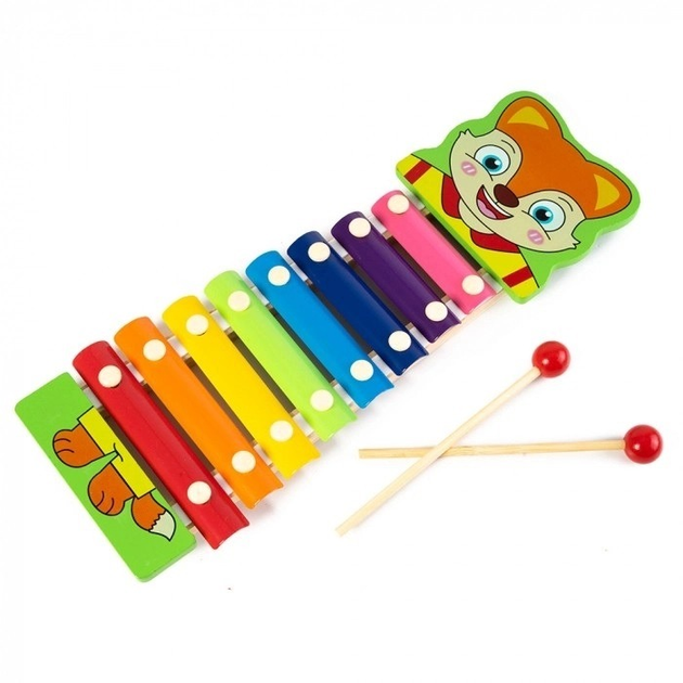 Cartoon Animal Hand Knock Piano Series - 8-Tone Xylophone Musical Toy for Kids (Ages 3+)