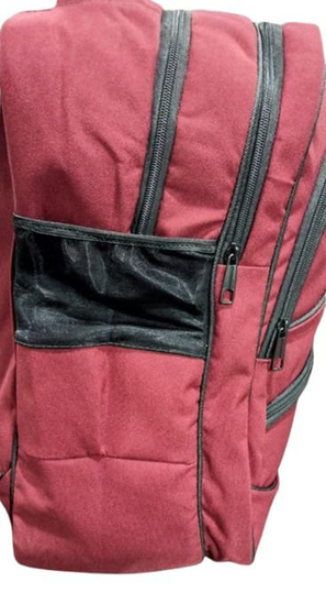 Multi-Compartment Maroon Backpack bag for School, College & Travel – Durable Material with Padded Straps & Spacious Design