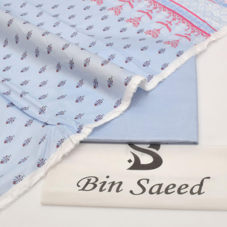Bin Saeed Premium 2PC Printed Lawn Suit 2025 | 90/88 Soft Lawn Fabric | Elegant Summer Wear with Dyed Trouser.