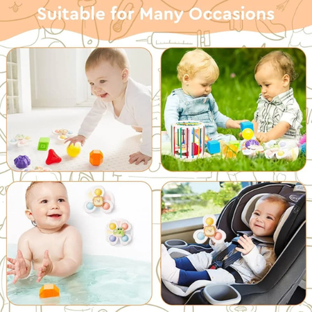 Raripida Montessori Toy 2 in 1 Sensory Shape Sorter Toy For Baby