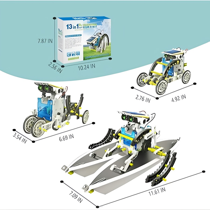 Educational 12-in-1 Solar Robot Building Kit STEM Toy for Kids Ages 8+