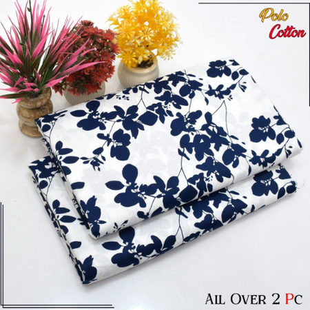 Summer Essentials for Women – Floral Printed 2-Piece Unstitched Suit in Micro Cotton – Digital Shirt and Trouser Combo.