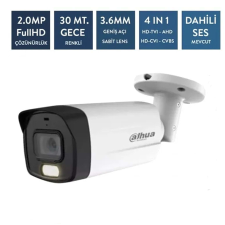 Dahua HDCVI IR Bullet Camera –DH-HAC-B1A21-U Ultra-Clear HD Surveillance with Infrared Security Night Vision & Long-Distance