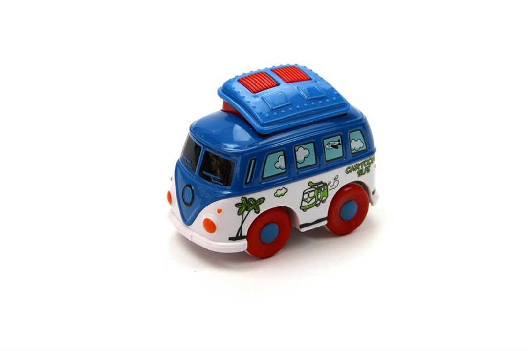 Colorful Mini Bus Toy Collection with Pull-Back Action - Perfect for Party Favors