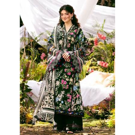 Elaf Summer Edition 3Pc Lawn Suit – Digital Print with Dyed Trouser