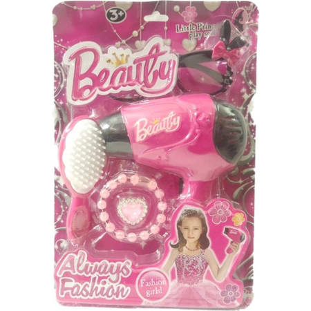 Little Beauty Hair Dryer Play Set Toy for Girls Pretend Hair Styling Kit with Accessories