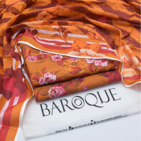 BAROQUE Volume 1 Summer 2025 | Lawn 90/70 | All Over Digital Printed Shirt, Trouser & Dupatta