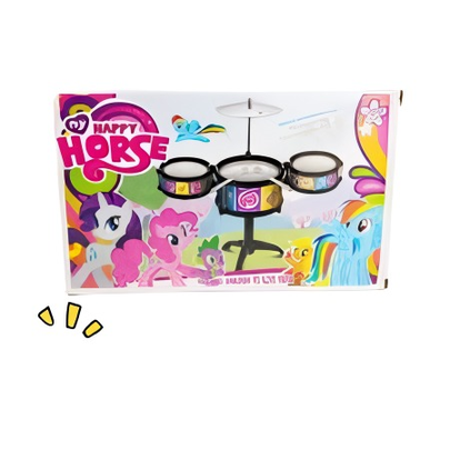 My Little Pony Jazz Drum Set with Cymbals & Sticks - Kids Music Toy for Ages 3+