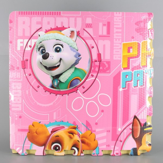 PAW Patrol Adventure Team Everest & Skye Interlocking Foam Floor Playmat - Soft & Educational Toddler Mat