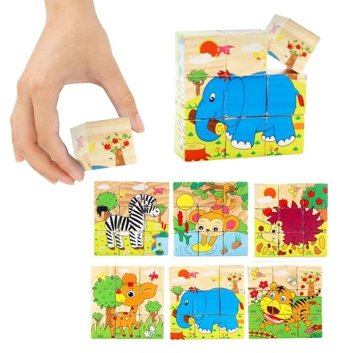 My10 Shape Sorting Puzzle Blocks - 24 Pcs Educational Stacking & Learning Toy for Toddlers 3+