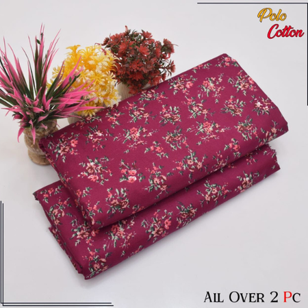 Trendy Floral Digital 2 Pc Suit for Women – Micro Polo Cotton Summer Volume 2025.
