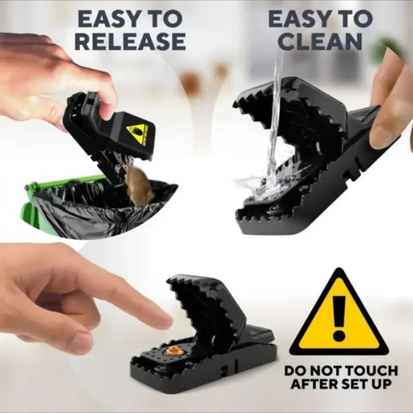 Heavy Duty Plastic Mouse Trap: Easy to Set, Humane, and Reusable
