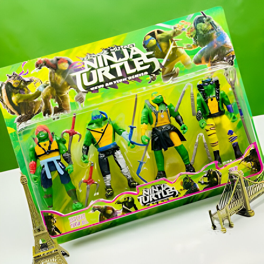 Pack of 5 Ninja Turtles Action Figures – TMNT Hero Set with Weapons for Kids