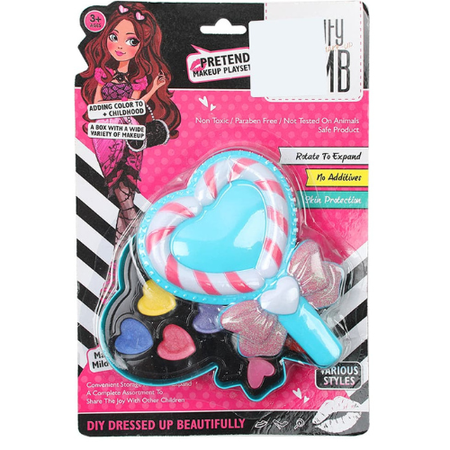 Kids Cute Candy Portable Makeup Kit Adorable Travel Friendly Cosmetic Set for Girls