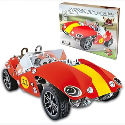 DIY Metal Classic Racing Car Construction Kit 230 PCS - Ages 6+