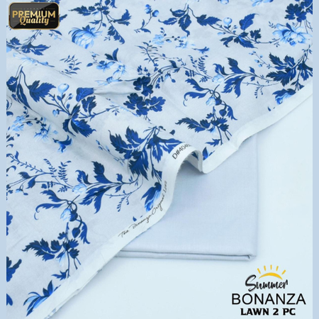 Bonanza 2025 Lawn Floral Digital Print Shirt with Dyed Trouser