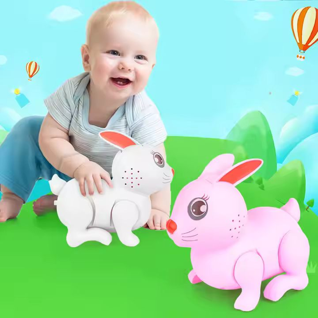 Interactive "Baby's Little Cute Pet" Electronic Walking Rabbit Toy with Sounds for Toddlers 3+