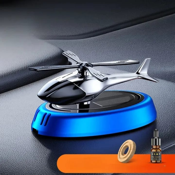 Solar Powered Aromatherapy Car Air Freshener Helicopter
