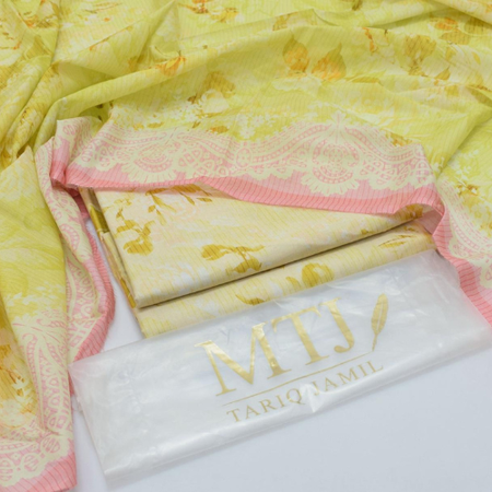 MTJ Summer Lawn 2025 | Premium Airjet Lawn 3PC Suit | Digital Printed Collection