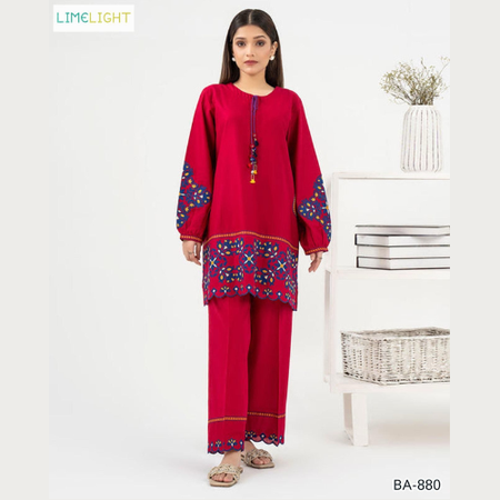 Premium 2-Piece Summer Lawn Suit – Embroidered Front & Sleeves with Stylish Trouser | Mix Brand