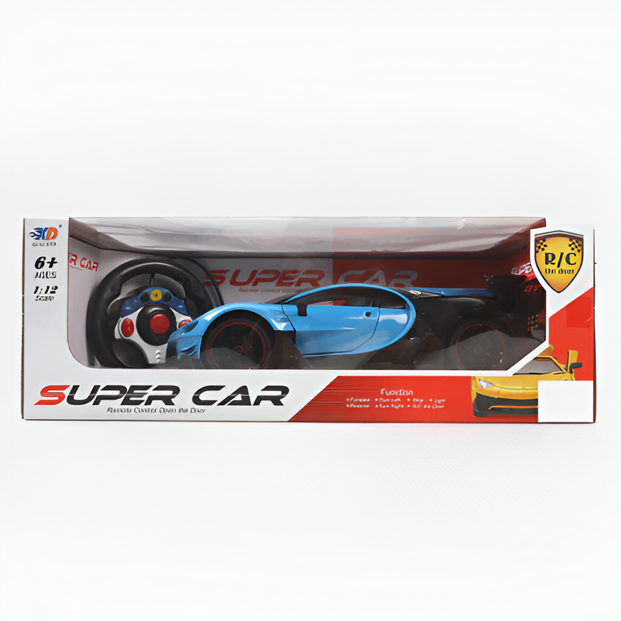 Scale Remote Control Super Sports Car for Kids – Rechargeable RC Car with Functional Doors, Headlights & Steering