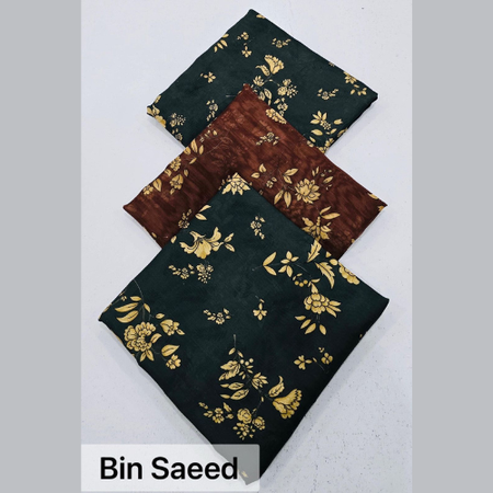 Bin Saeed Lawn 2025 | Premium Printed 3-Piece Suit with Diamond Dupatta – Elegant Summer Collection