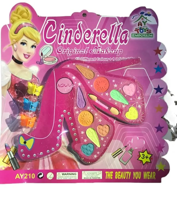 Cinderella Makeup Kit for Girls - Pretend Play Beauty Set