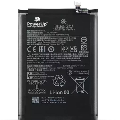 PowerUp Battery for Xiaomi Redmi 10A/10C (5000mAh) - Original (Model BN5G)