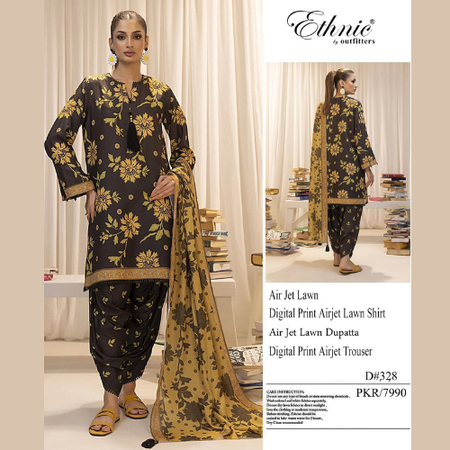 ETHNIC AIRJET LAWN DIGITAL PRINT ALLOVER VOLUME 3Pc Ultimate Summer Comfort and Style