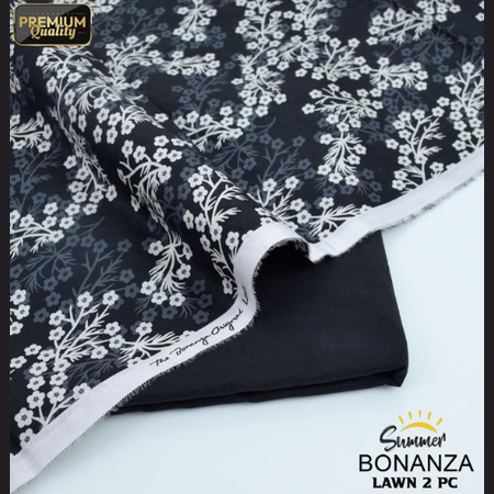 Bonanza 2 Piece Summer Lawn Collection Original Digital Shirt with Soft Dyed Trouser