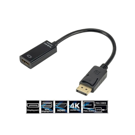 Premium Display Port to HDMI Adapter – High-Quality 4K Video & Audio Converter