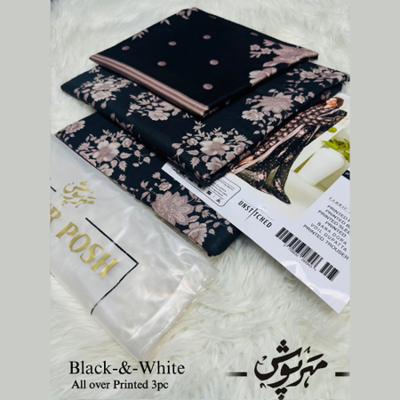 Meher-e-Posh 3PC Digital Printed Lawn Summer Collection – Code PE05