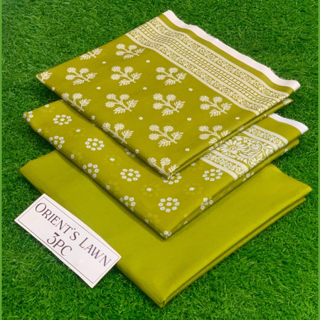 Orient Unstitched Lawn Set – 3 Pc Digital Print & Soft Fabric