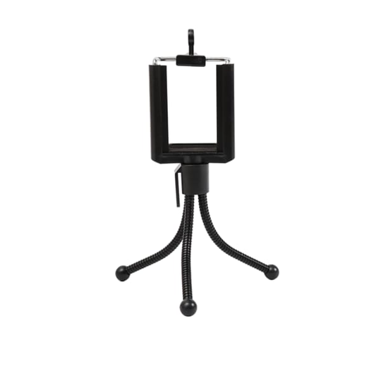 Universal Flexible Mini Tripod Stand with Phone Holder – Portable Camera Mount for Smartphones, GoPro & Compact Cameras