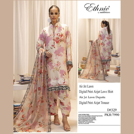 ETHNIC AIRJET LAWN DIGITAL PRINT ALLOVER VOLUME 3Pc Ultimate Summer Comfort and Style