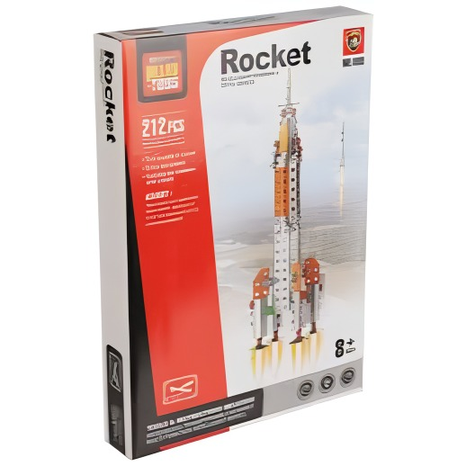 DIY Metal Rocket Model Building Kit with 212 PCS for Ages 8+