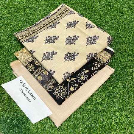 Oriant Brand 3Piece Printed Lawn Suit Original Quality with Voil Lawn Dupatta & Cambric Trouser