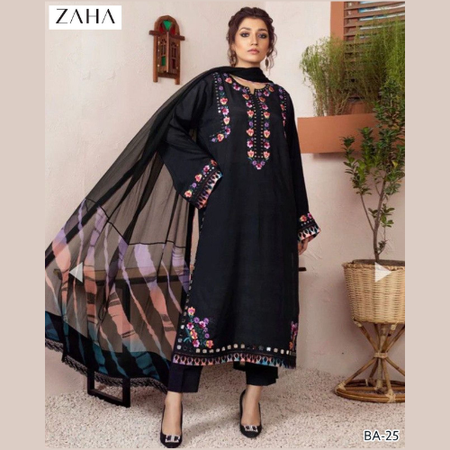 Mix Brands 3-Piece Embroidered Lawn Suit | Diamond Digital Dupatta | Premium Quality