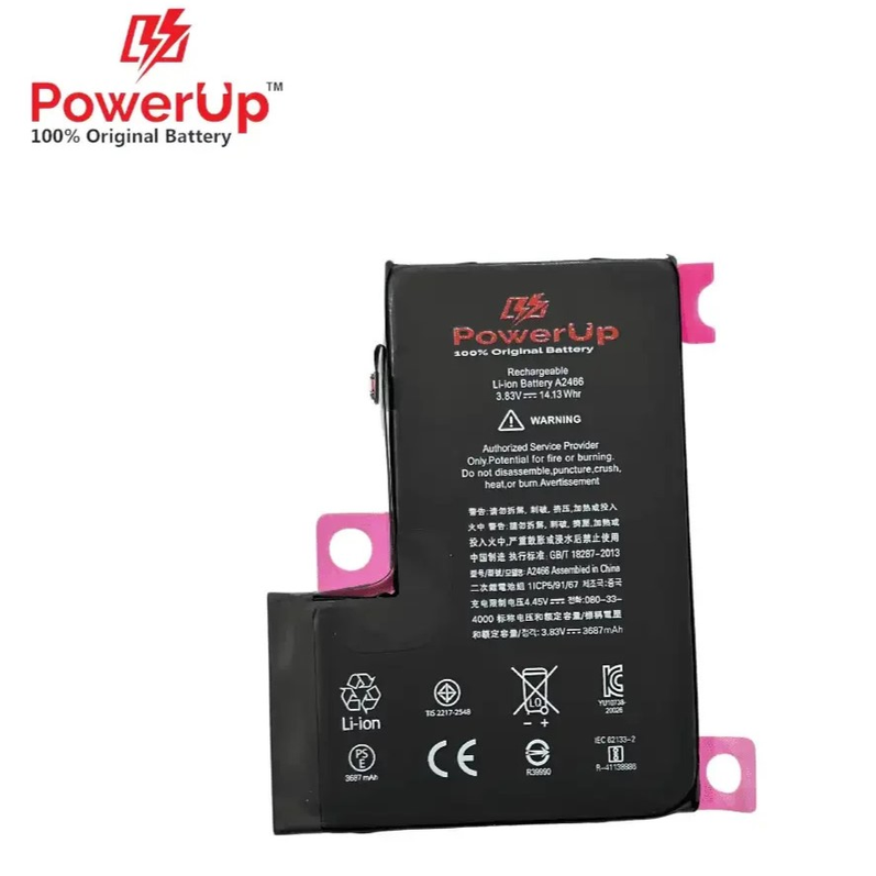 PowerUp Battery for iPhone 12 Pro Max (3678mAh) - Original & Fast Charge