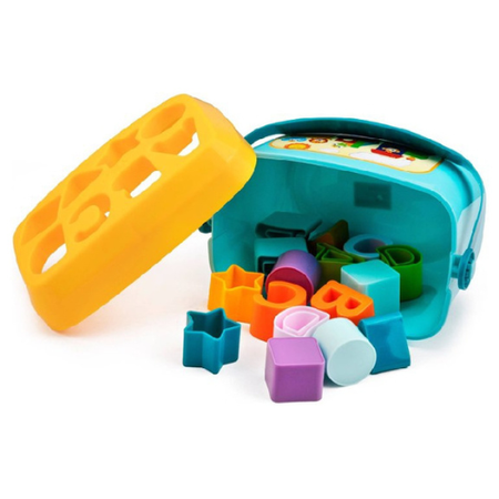 Huanger Shape Sorter Blocks Toy Educational ABC Letter & Shape Puzzle for Toddlers | Learning Activity Toy for Baby